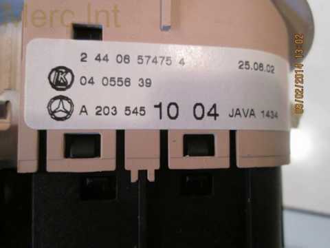 2003 Mercedes C240 HEADLIGHT SWITCH 2035451004 - mbiparts.com Used OEM Mercedes Parts - Disma... OEM