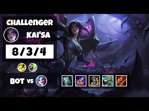 Kai'Sa vs Jinx KOREAN Challenger BOT (8/3/4) - v11.8