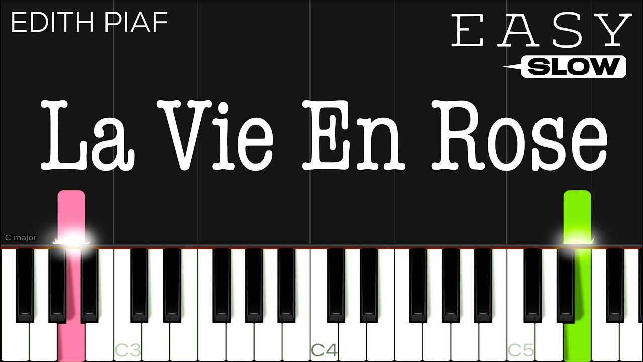 Edith Piaf - La Vie En Rose | SLOW EASY Piano Tutorial