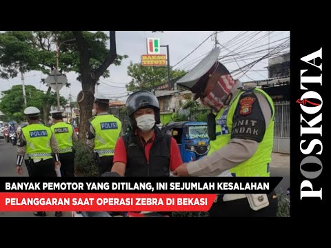Banyak Pemotor yang Ditilang, ini Sejumlah Kesalahan Pelanggaran saat Operasi Zebra di Bekasi