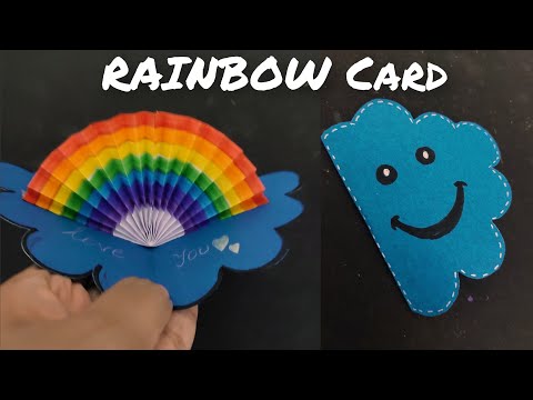 Rainbow Pop-Up Card | Easy Pop-Up Card | DIY Rainbow Card | How to make easy 3D Pop-Up Card