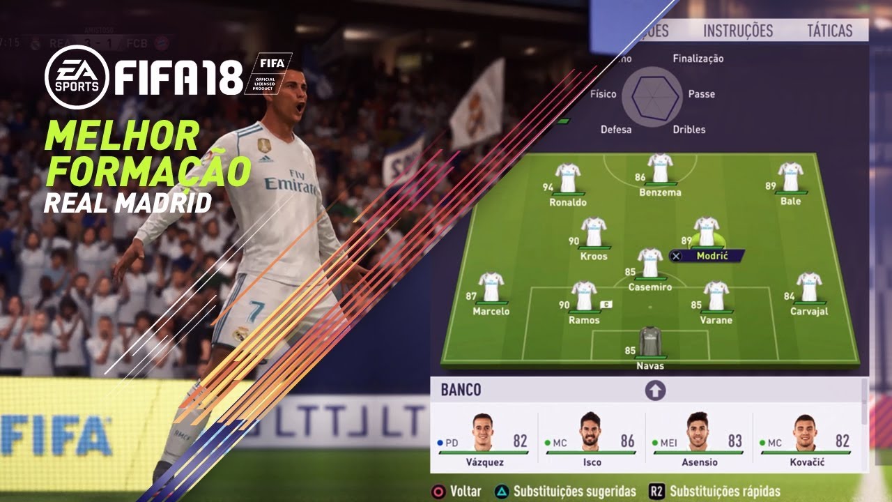 FIFA 18 | MELHOR FORMAÇÃO REAL MADRID!!