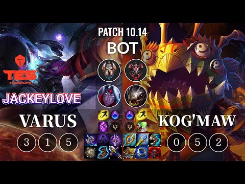 TES JackeyLove Varus vs Kog'Maw Bot - KR Patch 10.14