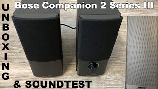 Bose Companion 2 Serie III Multimedia Lautsprechersystem schwarz | Unboxing & II Vs. III Soundtest
