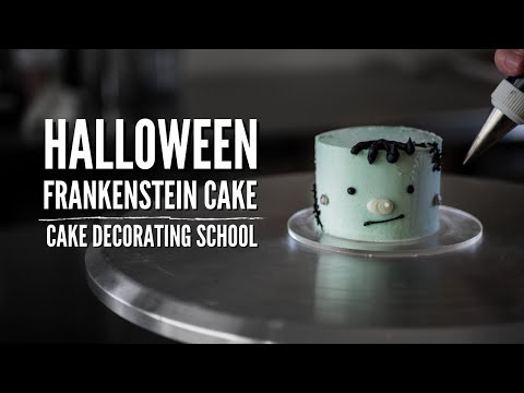 Halloween Frankenstein Mini Cake [ Cake Decorating For Beginners ]
