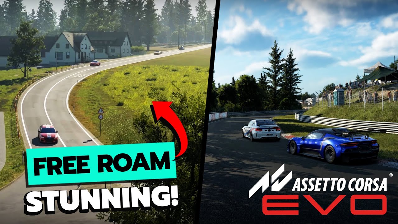 Assetto Corsa EVO – NEW Free Roam Details and Open World Footage