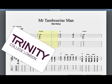 Mr Tambourine Man Trinity Grade 1 Guitar