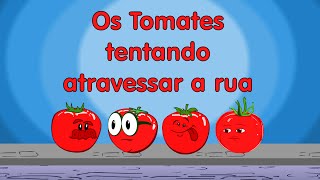 Piada Do Tomate Atravessando A Rua