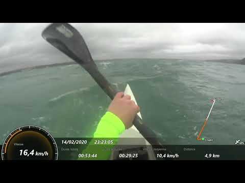 Surfski downwind Brest Bretagne Nautisme