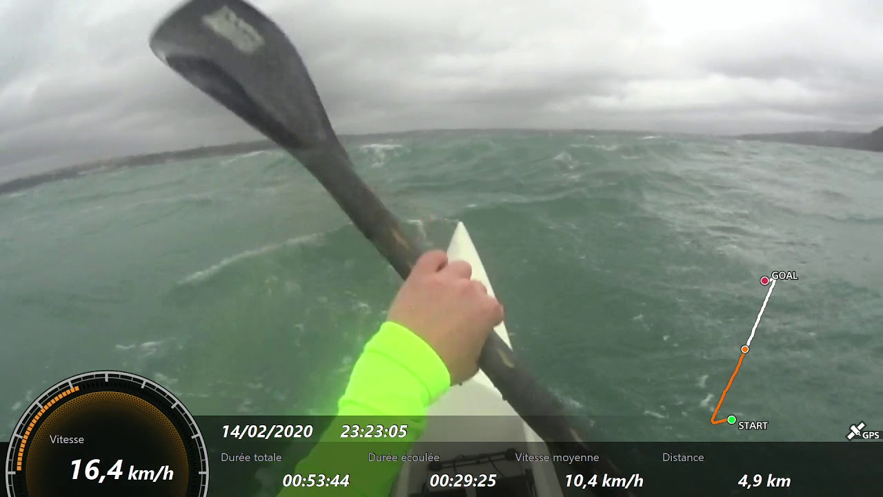Surfski downwind Brest Bretagne Nautisme