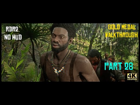 Red Dead Redemption 2 No HUD Gold Medal Story Walkthrough - Part 28 [4K Ultrawide]