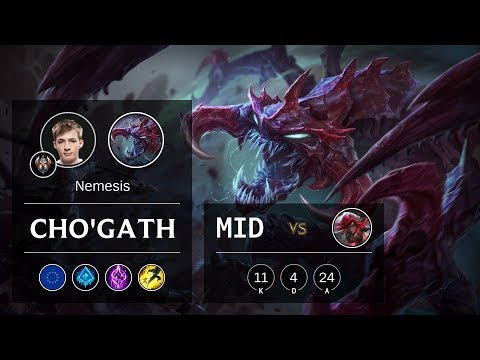 Cho'Gath Mid vs Katarina - EUW Challenger Patch 9.24