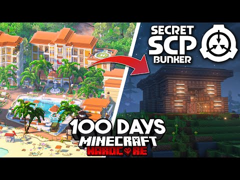 100 Days Stranded with SCPs on a Tropical Island Resort in Minecraft Hardcore.