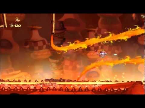 Rayman Origins (1080i HD) Walkthrough Part 75 - You're on Fire! - Electoons & Lum Medal