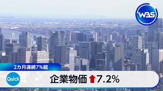 企業物価↑7.2％ 2カ月連続7％超【WBS】