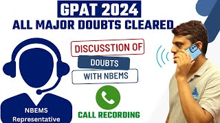 GPAT 2024 - All Major Doubts Cleared | Call Recording of Direct Discussion | By Dr. Puspendra