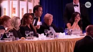 Download lagu Trump rushed off stage amid White House Correspondents' Dinner shooting, guests take cover mp3