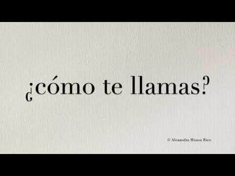 How to pronounce in Spanish '¿cómo te llamas?' (what is your name?)