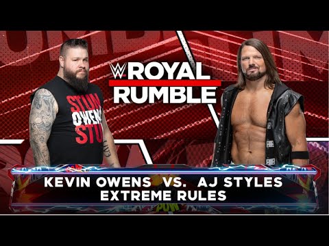 Full Match - Kevin Owens vs AJ Style WWE Royal Rumble 2023 [Extreme Rules] Match January 17,2023