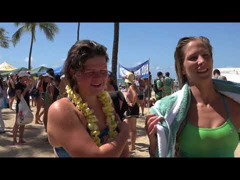 INTERVIEW: Ashley, Becca, Stephanie | 2018 Waikiki Roughwater Swim