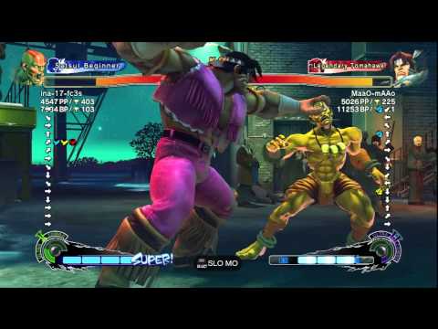 ina-17-fc3s [Dhalsim] vs. MaaO-mAAo [T. Hawk] | SSF4 Arcade Edition