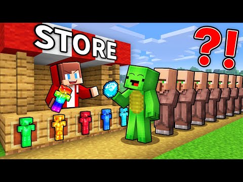 Mikey and JJ Opened an Armor Shop in Minecraft (Maizen)