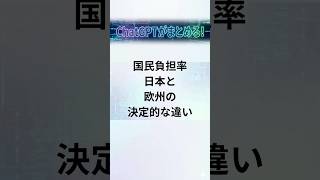 国民負担率、日本と欧州の決定的な違い#国民負担率 #社会保険料 #税金 #社会保障 #年金 #健康保険 #消費税 #日本経済 #政治経済 #ニュース解説 #時事問題 #わかりやすく解説 #ショート動画