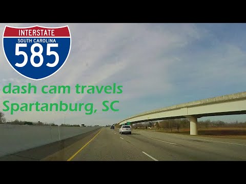 Dash Cam Drive - Interstate 585/US 176 in Spartanburg, SC