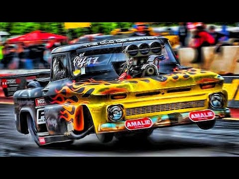 FIA Pro Mod - Eriksson (left lane) And Fredrik Fagerstrom (right lane) - Santa Pod Raceway 2019