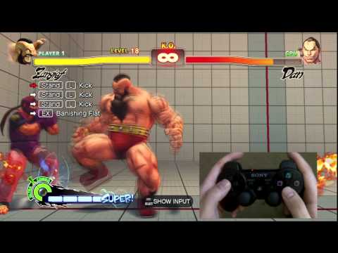 Super Street Fighter 4 Zangief Trials 1-24 PS3 Controller D-Pad Tutorial