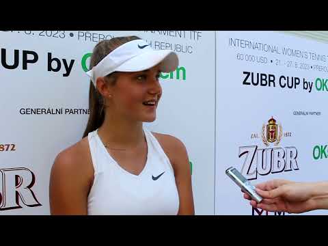 Vendula Valdmannová po výhře v 1. kole kvalifikace | ZUBR Cup Přerov 2023
