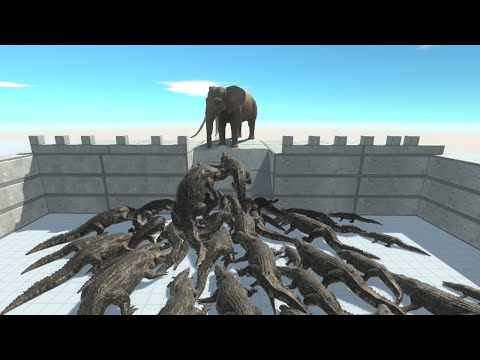 Purussaurus Eats Feeds Slow Motion - ALL UNITS (Modern Mammals) - Animal Revolt Battle Simulator