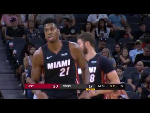 Hassan Whiteside Full Highlights Vs Spurs   20 Pts ,13 Reb  NBA Pre-Season
