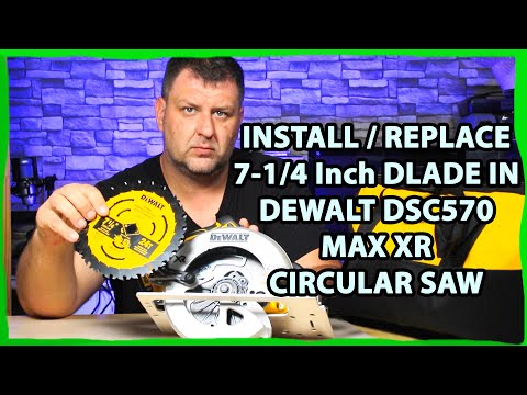 How to Replace Install Saw Blade in DeWALT DCS570 20v MAX XR