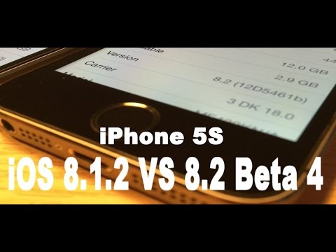 iOS 8.2 Beta 4 on iPhone 5S compared to iOS 8.1.2