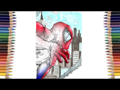 Creepy SPIDER-MAN Coloring Page | Here We Are - Halcyn [NCS Release]