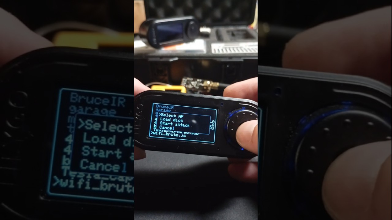 using WiFi pwd brute force javascript to get passwords #brucefirmware #lilygo T-embed #cc1101