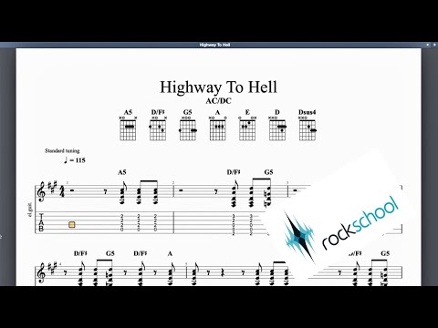 Highway to hell Hot Rocks Rockschool Grade 2 Guitar