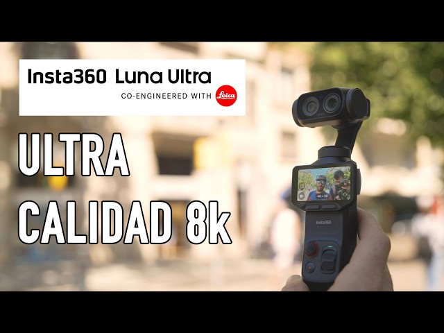 Vídeo relacionado con Insta360 Luna Ultra - Cámara Vlogging 8K con Lentes Duales Leica, Zoom 12x, Sensor de 1", Pantalla Táctil Extraíble de 2", Triple Chip IA, Cámara Gimbal de Bolsillo para Fotografía Vlog