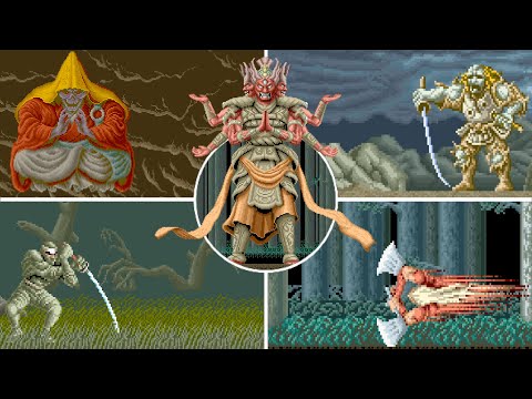 Ninja Spirit (Arcade) All Bosses (No Damage)