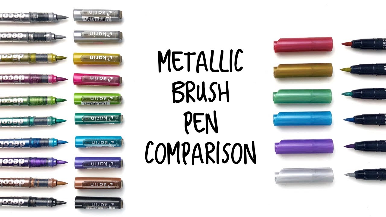 Metallic brush pen review and comparison