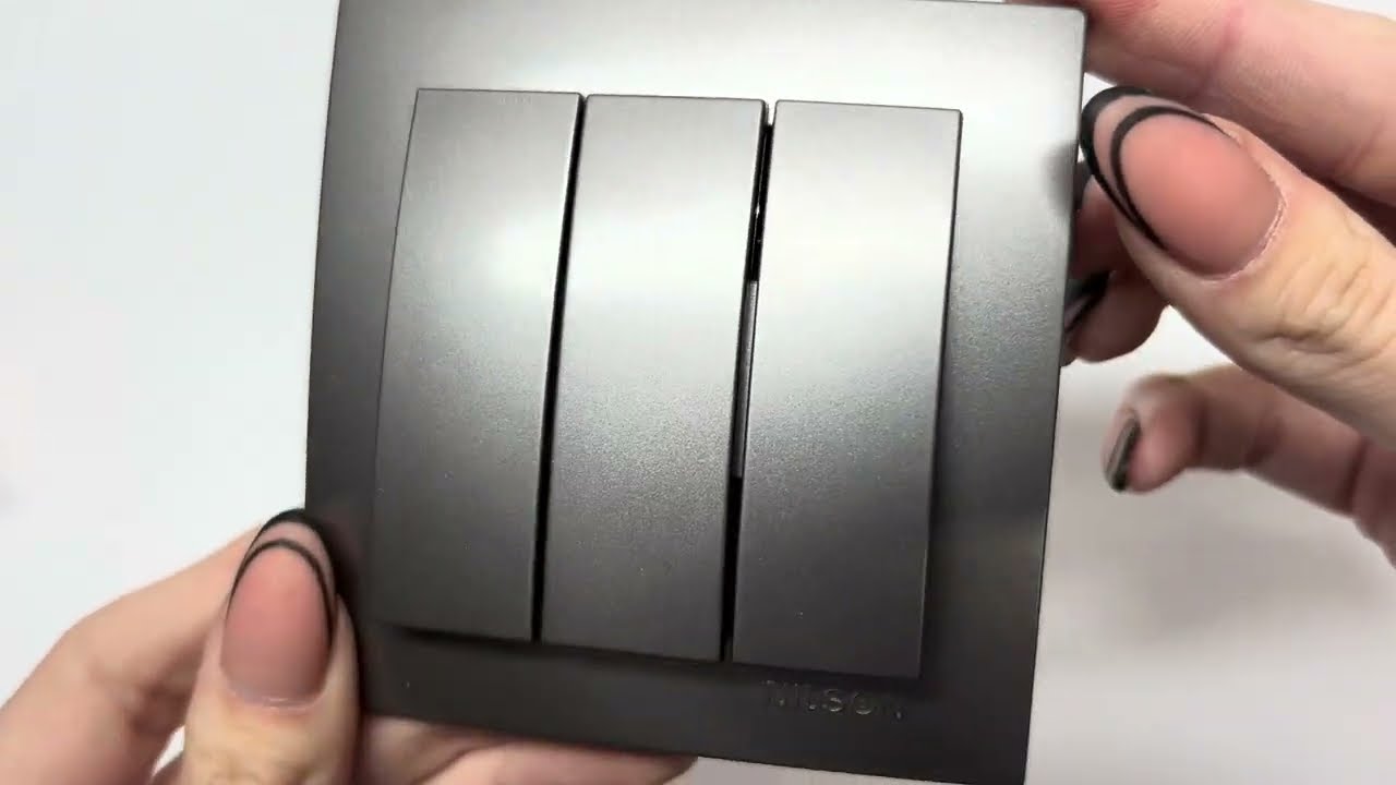 Выключатель трехклавишный NILSON Touran Антрацит 24161066