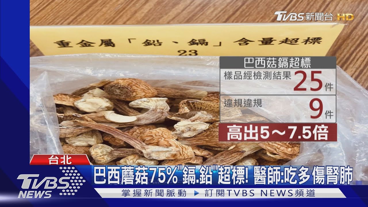 巴西蘑菇75%「鎘、鉛」超標! 醫師:吃多傷腎肺