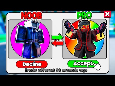 NOOB to PRO Only USING TRADING BOOTHS in SKIBIDI TOWER DEFENSE…