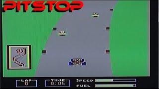 Pitstop on the C64 (C64DTV). Played badly + commentary