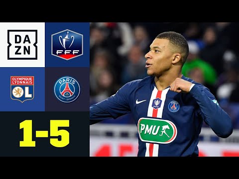 Mbappé-Show bei OL! Lyon geht nach Führung unter: Lyon - PSG 1:5 | Coupe de France | DAZN Highlights
