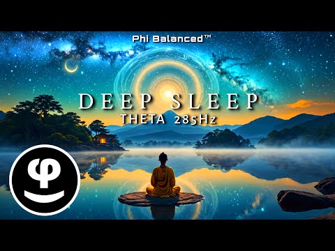 285Hz Deep Sleep | 11-Hour Theta Binaural Beats with Zen Flute | Black Screen