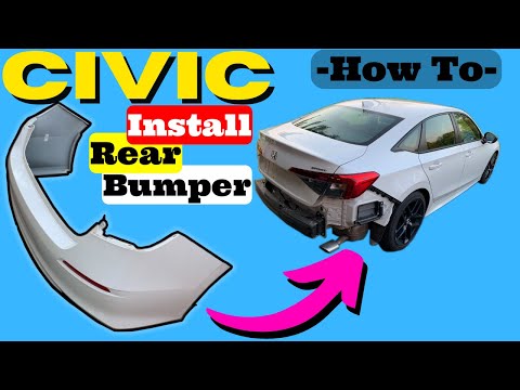 Honda Civic How to Install Rear Bumper Cover Put Back on Installation Guide Fitting 2022 2023 2024
