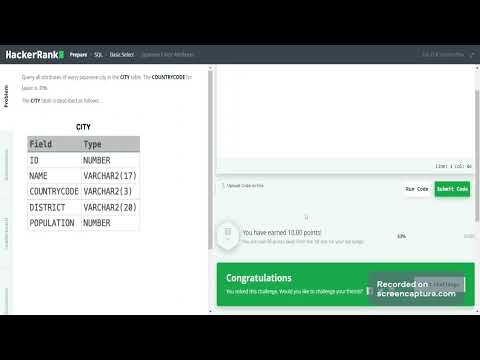 Hackerrank Sql Basic Question 5