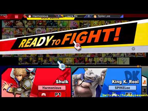 FW Smash Ultimate #1 - Harmonious (Shulk) vs SpikeLee (King K Rool) - Losers Round 4